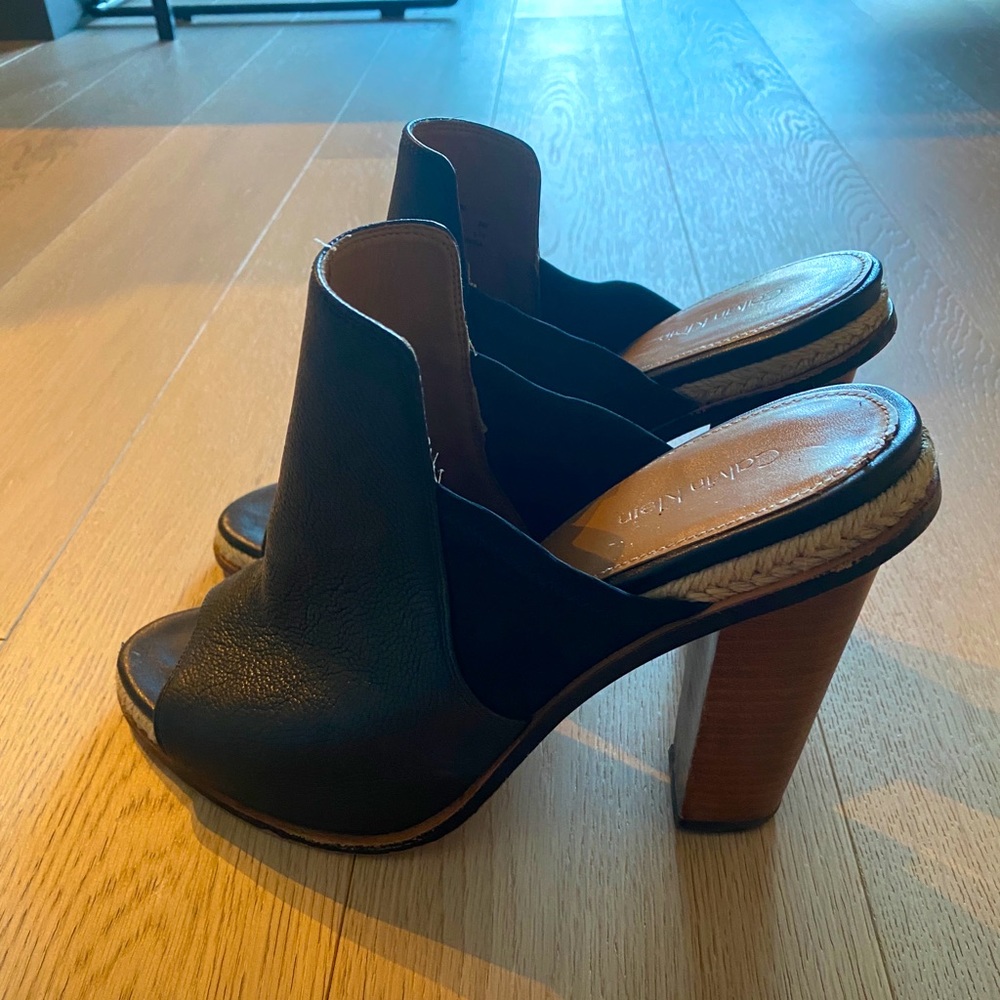 Calvin Klein leather mules